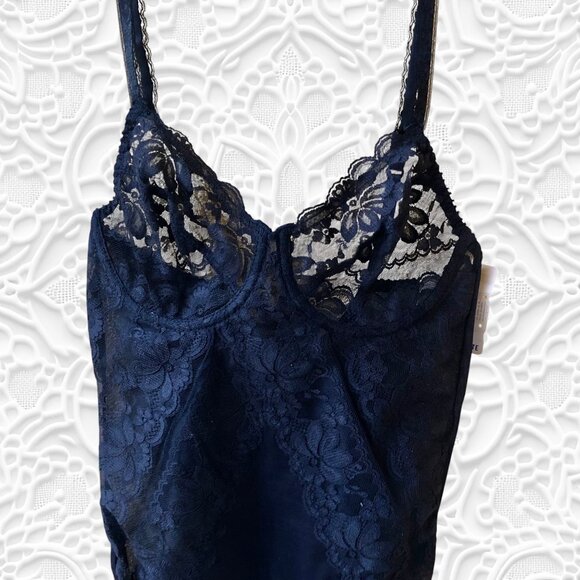 Vintage 60's Piorette Black Teddy Underwire Briefer Womens 34B NEW - Picture 3 of 14